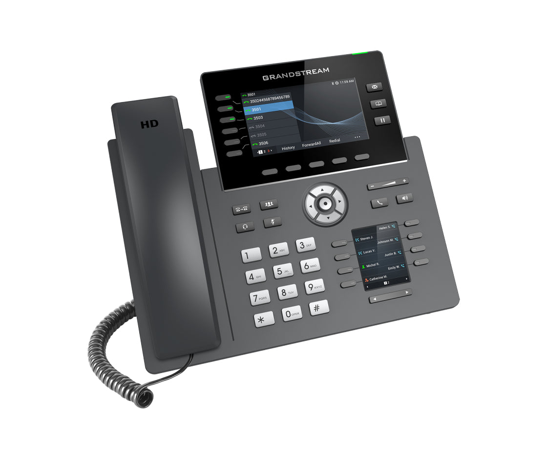 Grandstream Networks GRP2616 teléfono IP Negro 6 líneas TFT Wifi, Terminal con conexión por cable, En banda, Fuera de ba