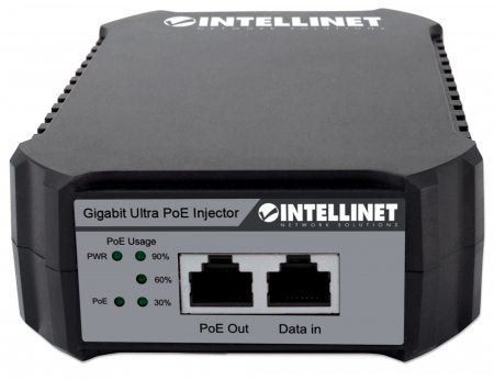 Intellinet Injecteur PoE++ Gigabit, 1 port 95 W, conforme IEEE 802.3bt (4PPoE), boîtier plastique, option montage mural,