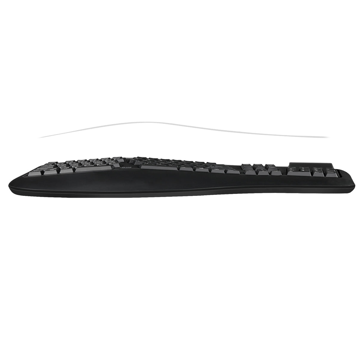 Adesso TruForm AKB-150SB-TAA Desktop Ergonomic Smart Card Reader Keyboard (TAA Compliant), Black
