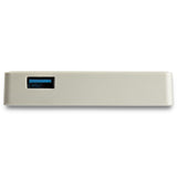 StarTech.com Adaptador de Red Ethernet USB-C con Puerto USB A - Adaptador de Red NIC Ethernet RJ45 USB Tipo C USB 3.0/USB 3.1 Blanco - Adaptador LAN Compatible con TB3 - Win/Mac/Chrome tarjetas de red Alámbrico USB Tipo C Ethernet 1