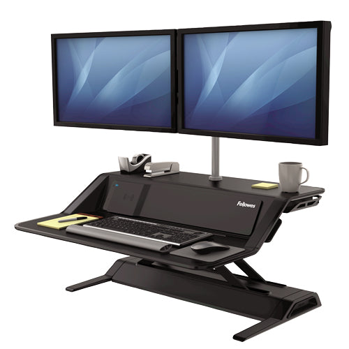 Fellowes Lotus estaciones de trabajo sentado o de pie Independiente Negro 2 15,8 kg