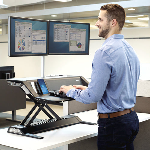 Fellowes Lotus estaciones de trabajo sentado o de pie Independiente Negro 2 15,8 kg