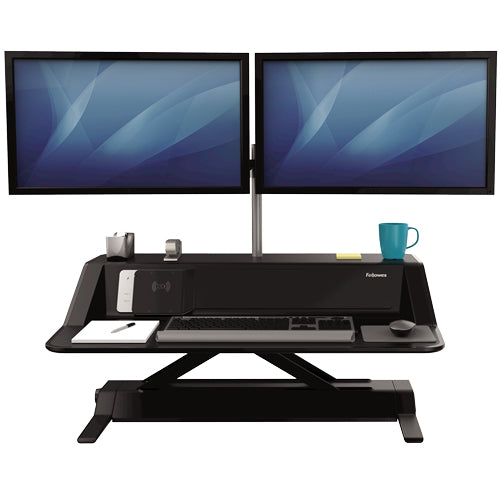 Fellowes Lotus estaciones de trabajo sentado o de pie Independiente Negro 2 15,8 kg