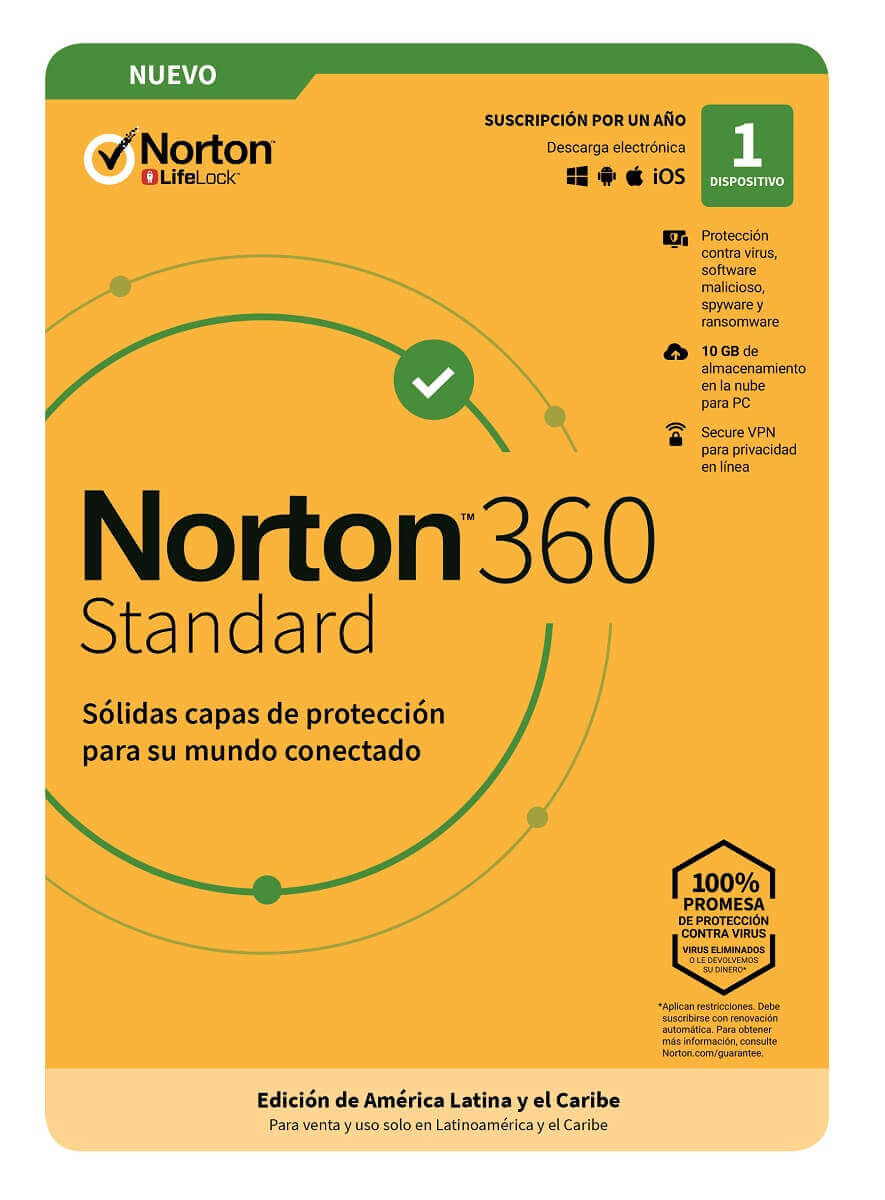 Norton Norton 360 Standard software de seguridad Seguridad de antivirus Completo Español 1 licencia(s)