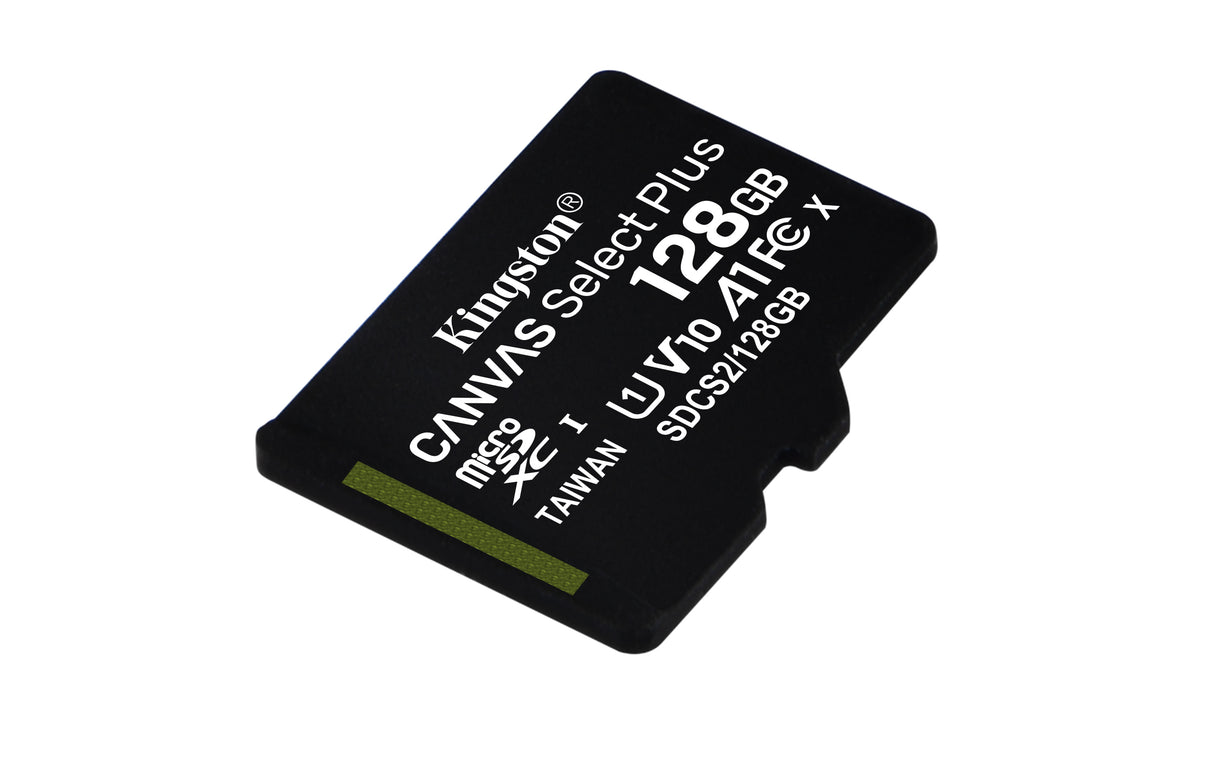 Kingston Technology Tarjeta micSDXC Canvas Select Plus 100R A1 C10 de 128 GB + ADP Memoria Flash 128 GB MicroSDXC 100 MB/s UHS-I