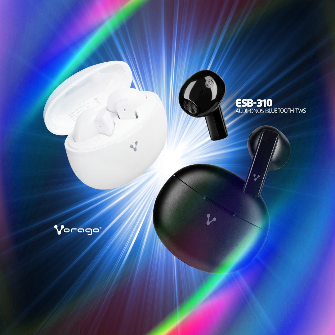 Audifonos bluetooth 5.4 con hasta 24 hrs de reproducción, controles táctiles, función de manos libres y conexión para ca