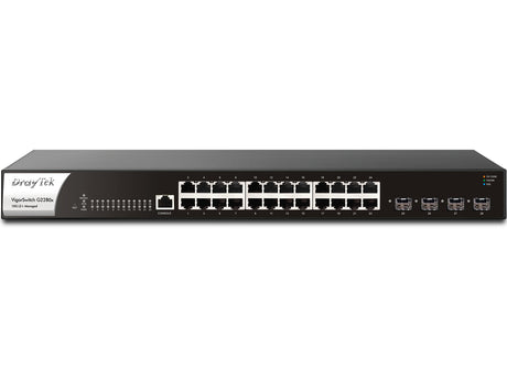 DrayTek VigorSwitch G2280x Gestionado L2+ Gigabit Ethernet (10/100/1000) 1U Negro, Montaje en rack