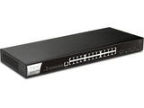 DrayTek VigorSwitch G2280x Gestionado L2+ Gigabit Ethernet (10/100/1000) 1U Negro, Montaje en rack