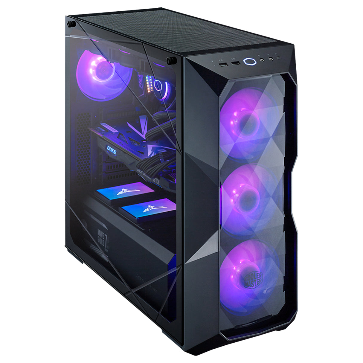Cooler Master MasterBox TD500 Crystal Midi Tower Negro, ATX, EATX, Micro ATX