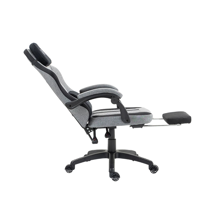 Balam Rush BR-940757 silla para videojuegos Silla universal para juegos Asiento acolchado tapizado Gris, 120 kg, Respald