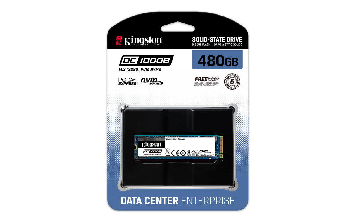 Kingston Technology DC1000B 480 GB M.2 PCI Express 3.0 NVMe 3D TLC NAND, 3200 MB/s