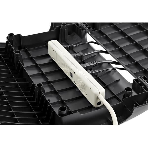 StarTech.com Reposapiés Ergonómico Basculante con Gestión de Cableado y Almacenamiento - Soporte de Piés para Debajo del
