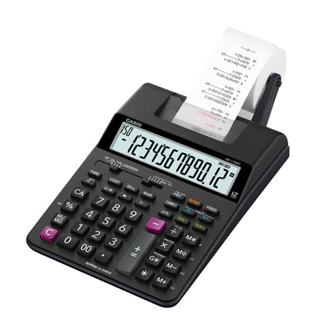 Casio DESKTOP PRINTING calculadora Escritorio Calculadora de impresión Negro, 12 dígitos, 1 líneas, AC/batería
