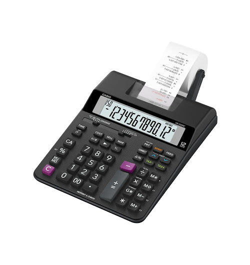 Casio EXTRA LARGE DISPLAY/DESKTOP calculadora Escritorio Calculadora de impresión Negro, 12 dígitos, 1 líneas, AC/baterí