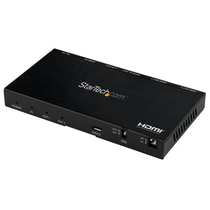 StarTech.com Divisor HDMI de 2 Puertos - de 4K 60Hz con Escalador Incorporado escaladores de vídeo Negro Metal Si 60 Hz