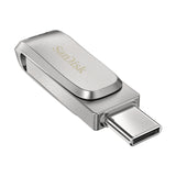 SanDisk Ultra Dual Drive Luxe unidad flash USB 64 GB USB Type-A / USB Type-C 3.2 Gen 1 (3.1 Gen 1) Acero inoxidable