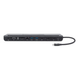 Manhattan Docking station de USB-C a 11 puertos, para tres monitores, con MST Laptop Alámbrico USB 3.2 Gen 1 (3.1 Gen 1) Type-C 3 Si