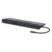 Manhattan Docking station de USB-C a 11 puertos, para tres monitores, con MST Laptop Alámbrico USB 3.2 Gen 1 (3.1 Gen 1) Type-C 3 Si