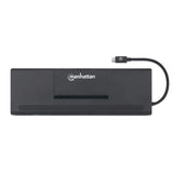 Manhattan Docking station de USB-C a 11 puertos, para tres monitores, con MST Laptop Alámbrico USB 3.2 Gen 1 (3.1 Gen 1)
