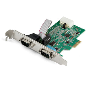 StarTech.com Tarjeta PCI Express Adaptadora de 2 Puertos Serie RS232 - Tarjeta Controladora Serial PCIe RS232 - PCIe a DB9 UART16950 - Tarjeta de Expansión - Windows y Linux tarjetas y adaptadores de interfaz PCIe De serie PCIe 1.1 2