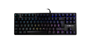 TECLADO MECANICO TKL GAME FACTOR RGB, USB NEGRO, SWITCH RED KBG500-RD