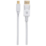 Manhattan Cable Mini DisplayPort para Monitor Cable Derecho Derecho Oro 4096 x 2160 Pixeles