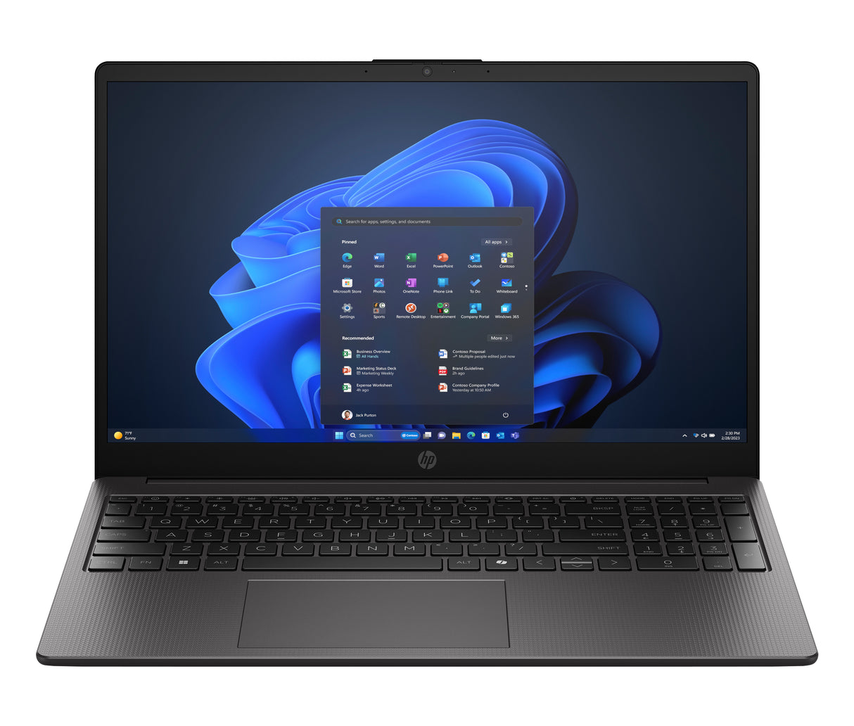 HP 250R 15.6 inch G10 Notebook PC Intel Core 5 120U Computadora portátil 39.6 cm (15.6") HD 8 GB DDR4-SDRAM Wi-Fi 6 (802.11ax) Windows 11 Home Negro