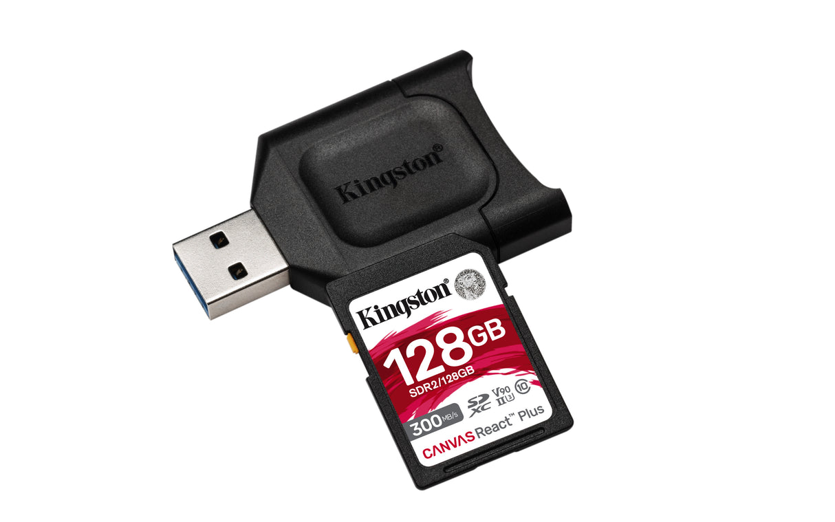 Kingston Technology Canvas React Plus Memoria Flash 128 GB SD 300 MB/s 260 MB/s