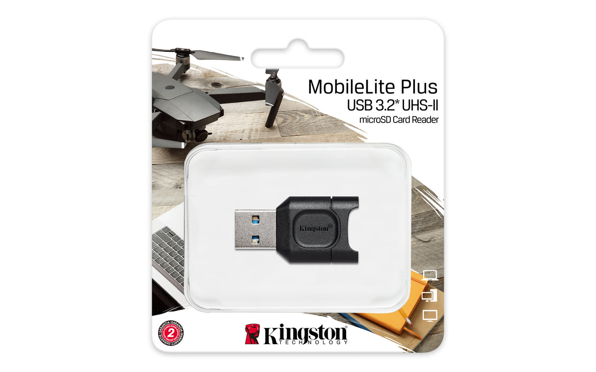 Kingston Technology MobileLite Plus lector de tarjeta USB 3.2 Gen 1 (3.1 Gen 1) Type-A Negro, MicroSD (TransFlash)