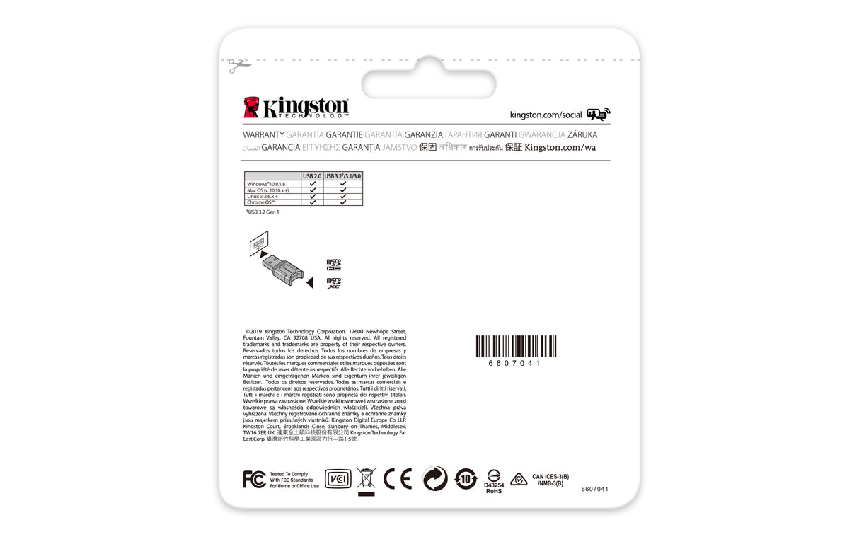 Kingston Technology MobileLite Plus lector de tarjeta USB 3.2 Gen 1 (3.1 Gen 1) Type-A Negro, MicroSD (TransFlash)