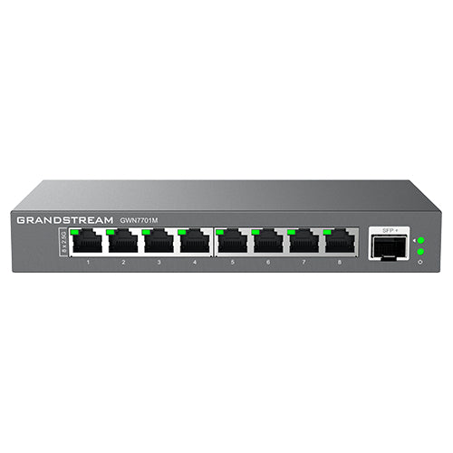 GWN7701M, Switch No Administrable, 8 puertos RJ45 de 100/1000/2500Mbps RJ45, 1× SFP+ para fibra