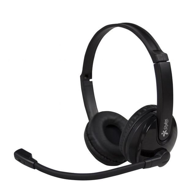 Diadema Stylos Call Center Ergónimica Micrófono/Manos Libres Color Negro