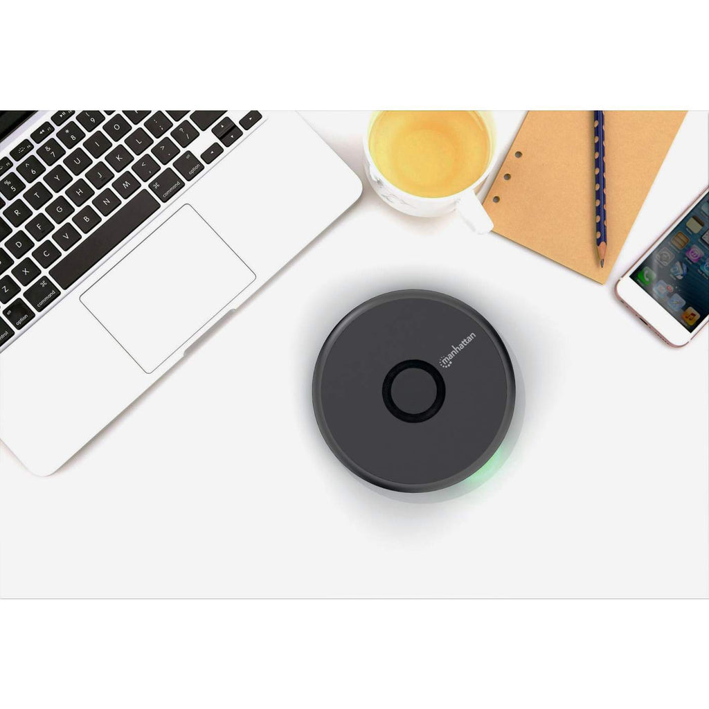 Manhattan Base de carga inalámbrica rápida - 10 W cargador de dispositivos móviles Universal USB Si Si