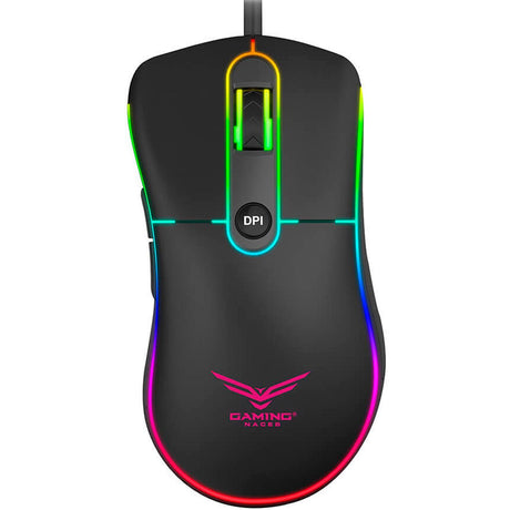 Naceb Technology NA-0933 ratón Juego Diestro USB tipo A 3200 DPI, Negro