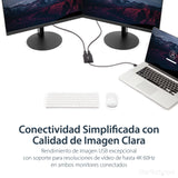 ASUS Adaptador Gráfico Externo USB 3.0 a DisplayPort Doble 4K60 DisplayLink - Cable Conversor USB 3.0 a DP de Vídeo Adap