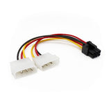 BRobotix 497691 Cables de alimentación interna PCI-E (6-pin) 2 x Molex (4-pin)