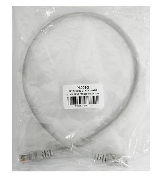 Enson P6006G cable de red Gris 0,6 m Cat6 U/UTP (UTP)