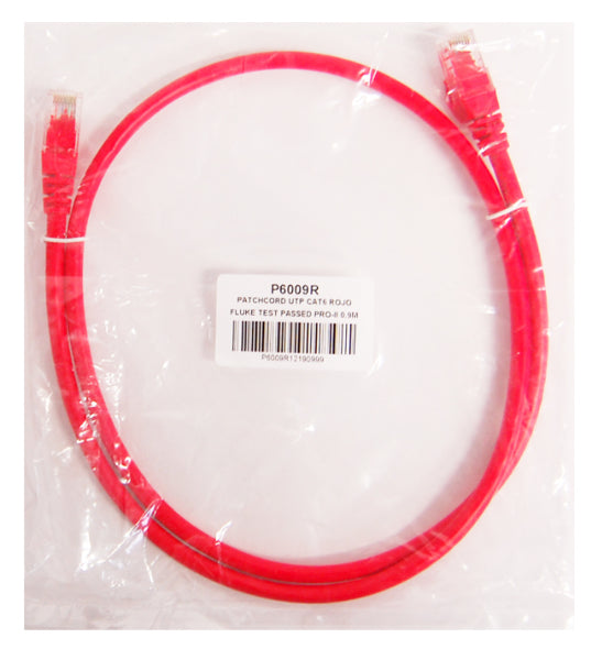 Enson P6009R cable de red Rojo 0,9 m Cat6 U/UTP (UTP)