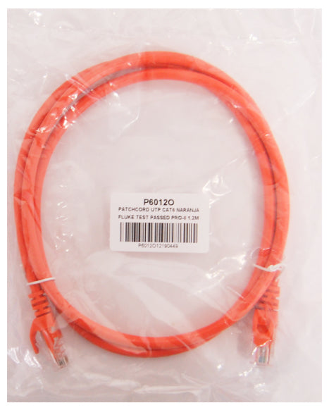 Enson P6012O cable de red Naranja 1,2 m Cat6 U/UTP (UTP)
