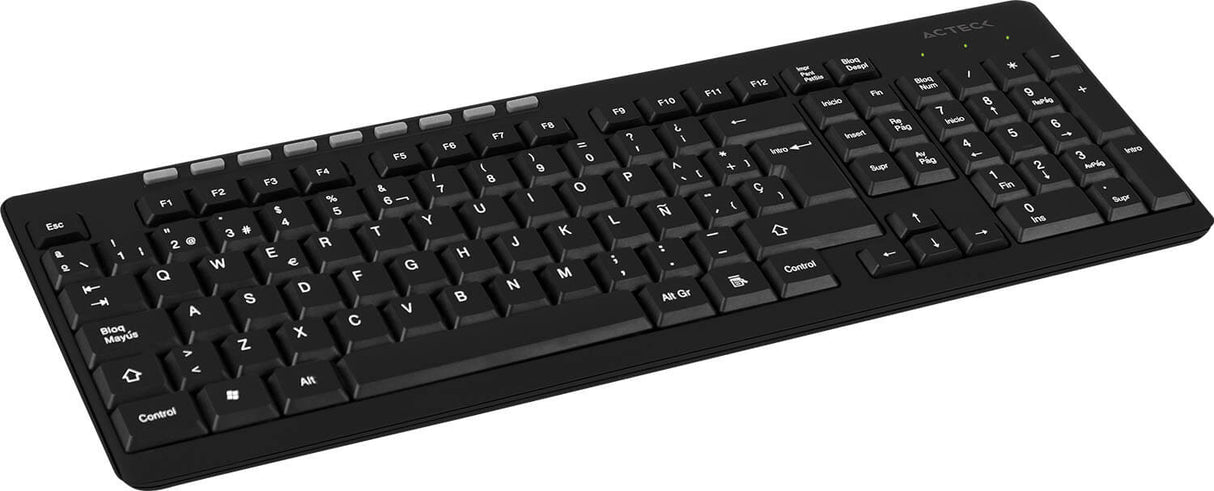 TECLADO ACTECK INALAMBRICO MULTIMEDIA NEGRO AC-913973