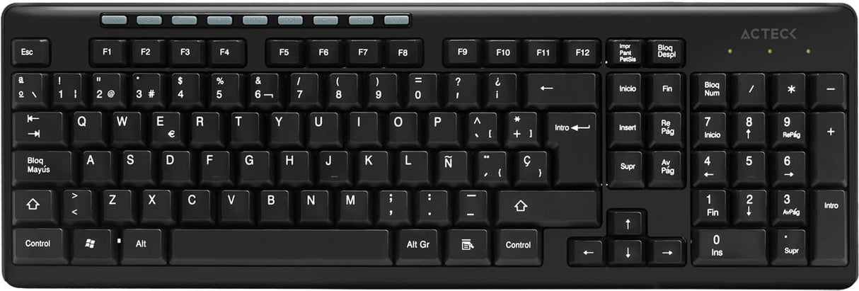 TECLADO ACTECK INALAMBRICO MULTIMEDIA NEGRO AC-913973