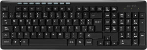 TECLADO ACTECK INALAMBRICO MULTIMEDIA NEGRO AC-913973