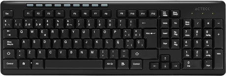 TECLADO ACTECK MULTIMEDIA INALAMBRICO USB 2.4G NEGRO