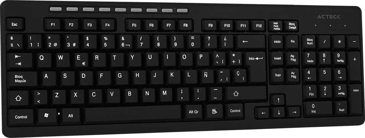 TECLADO ACTECK INALAMBRICO MULTIMEDIA NEGRO AC-913973