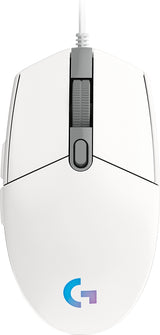 Mouse Logitech G203 USB 8,000 DPI RGB LIGHTSYNC White, 6 Botones Programables, Cable de 2 Metros, Sensor Óptico Avanzado