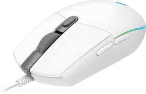 Logitech G 910-005794 ratón Juego USB tipo A 8000 DPI, Blanco, LOG-910-005794