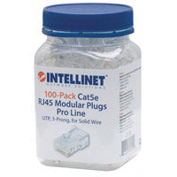 PLUG INTELLINET RJ45 CAT 5e UTP SOLIDO PRO 100 Pzas