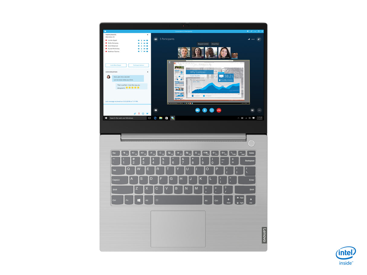Lenovo ThinkBook 14 IIL Laptop Mineral Grey Portátil Gris Concha
