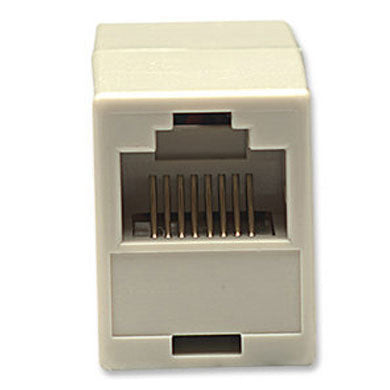 Cople BRobotix RJ45 Cat5e de 8 conductores keystone, color beige, 1Gbps, para redes Ethernet.