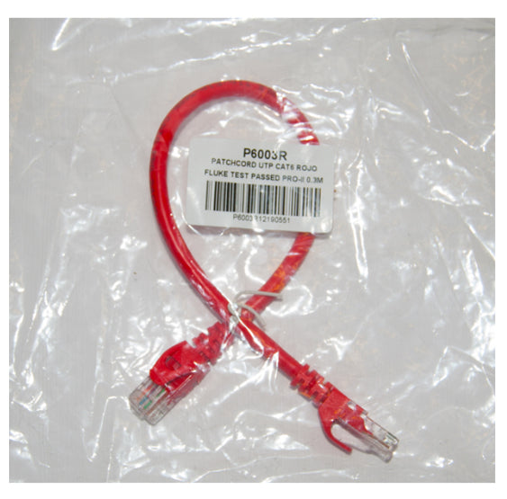Enson P6003R cable de red Rojo 0,3 m Cat6 U/UTP (UTP)